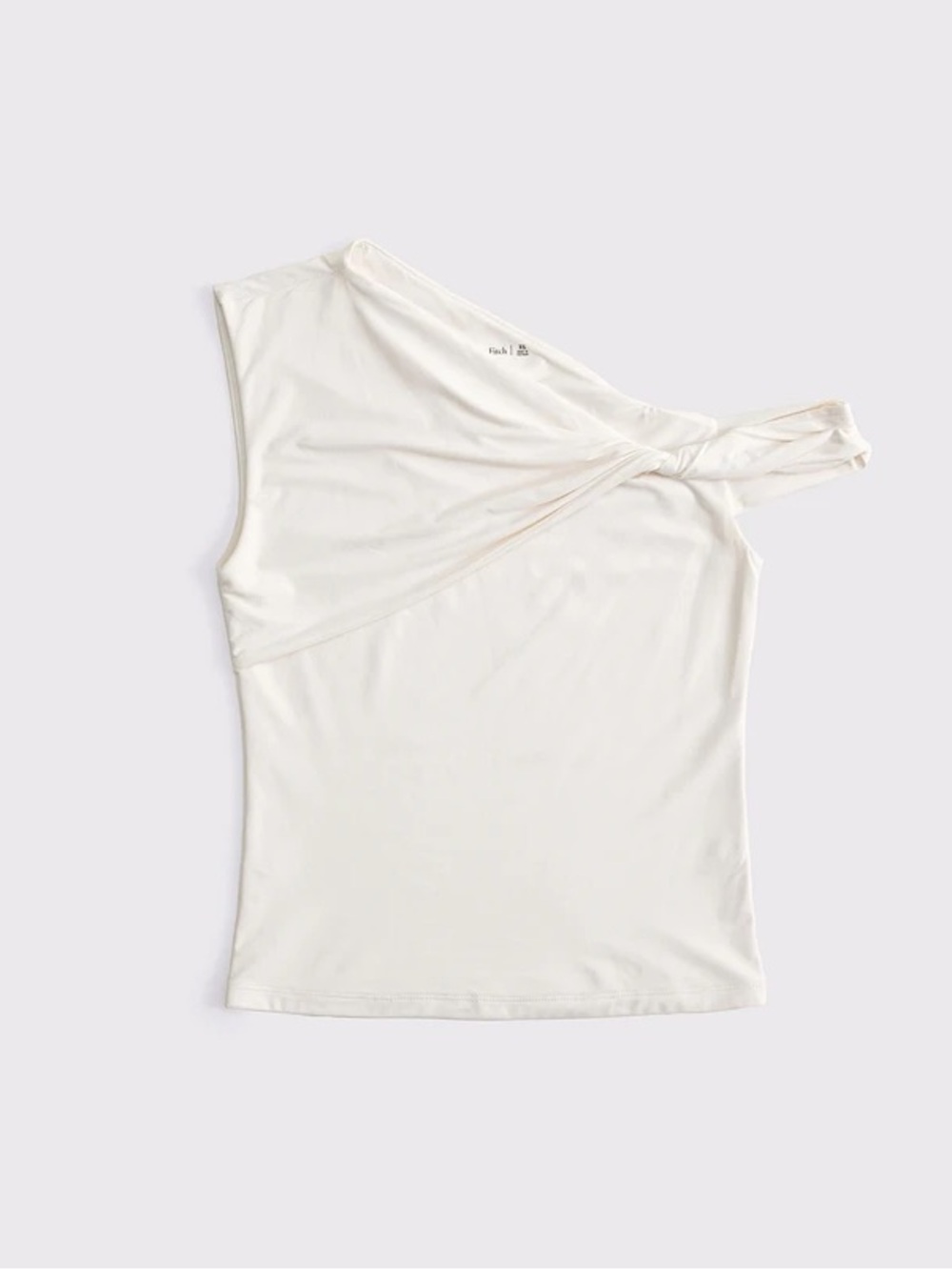 NWOT A&F Asymmetric Drape One-Shoulder Top Cream